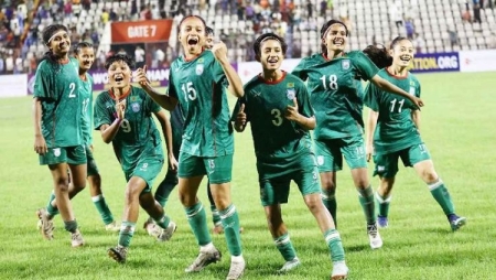 নেপালের জালে এক হালি গোল দিয়ে জিতল বাংলাদেশ