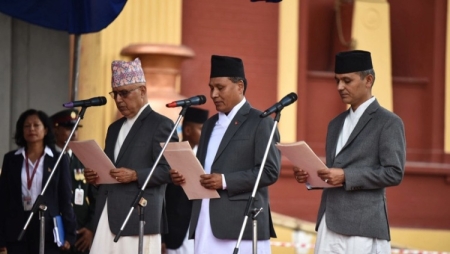 নেপালে তিন নতুন মন্ত্রীর শপথ গ্রহণ 